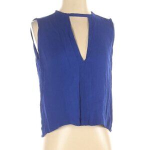 A.L.C. Blue Sleeveless Choker Blouse Top Small